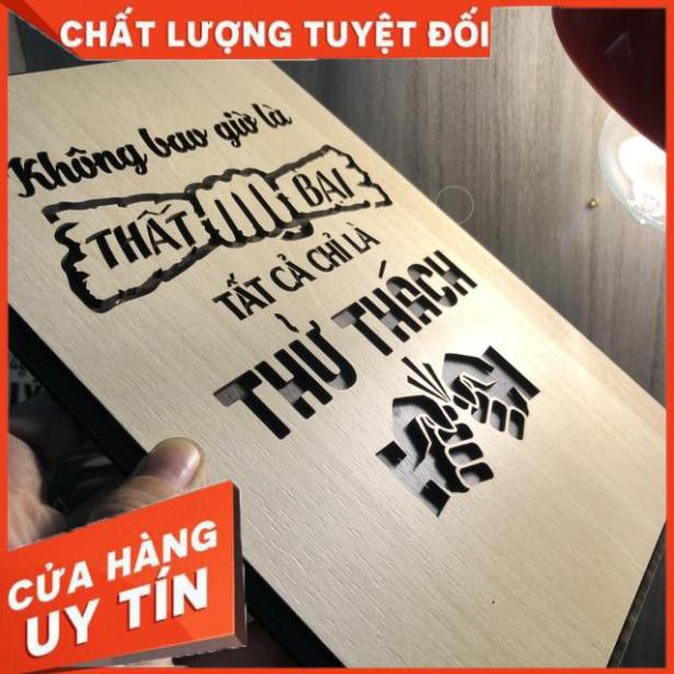 [100% CHẤT LƯỢNG] Tranh treo tường gỗ (Không bao giờ là thất bại, tất cả chỉ là thử thách) loại gỗ 2 lớp