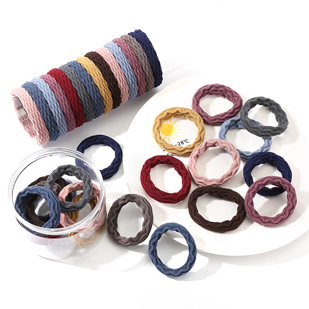 (Hàng Mới Về) Bộ 10 Dây Cột Tóc Co Giãn Đáng Yêu Cho Bé Gái