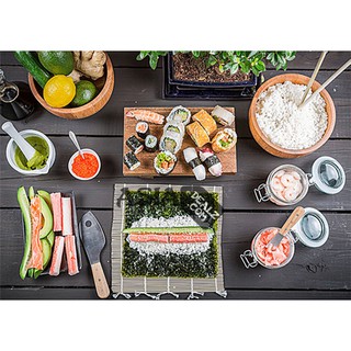 Combo 2 mành gỗ cuốn sushi, kimbap