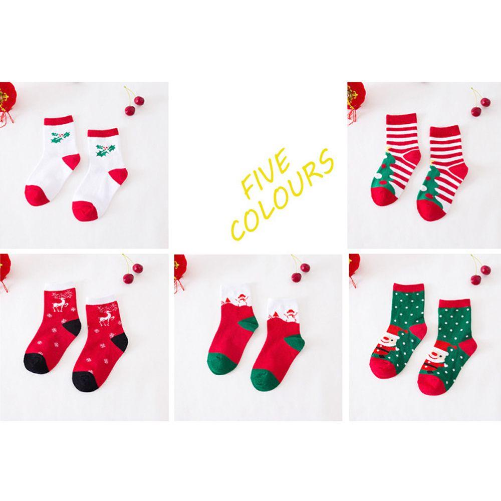 Set 5 Đôi Vớ Giữ Ấm Mùa Đông Thời Trang Giáng Sinh