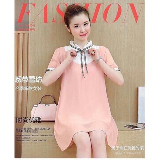 Váy bầu công sở Shopdambau-KS626 đầm bầu mùa hè nhiều màu chất lua hàn mềm mịn freesize dưới 65kg