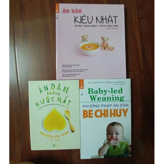 Sách Combo 3 cuốn: Ăn Dặm Kiểu Nhật + Phương Pháp Ăn Dặm Bé Chỉ Huy + Ăn Dặm Không Nước Mắt