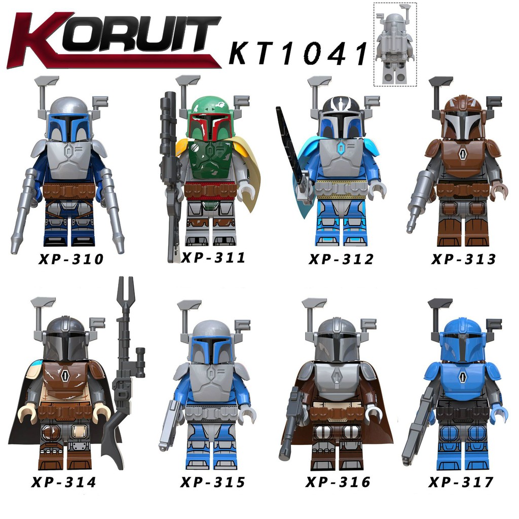 Minifigures Các Mẫu Nhân Vật Mandalorian Trong Star War Phần Mới Ra Trang Bị Áo Giáp Đầy Đủ KT1041