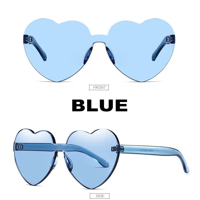 Kính mát hình trái tim thiết kế thời trang dành cho nam nữ
