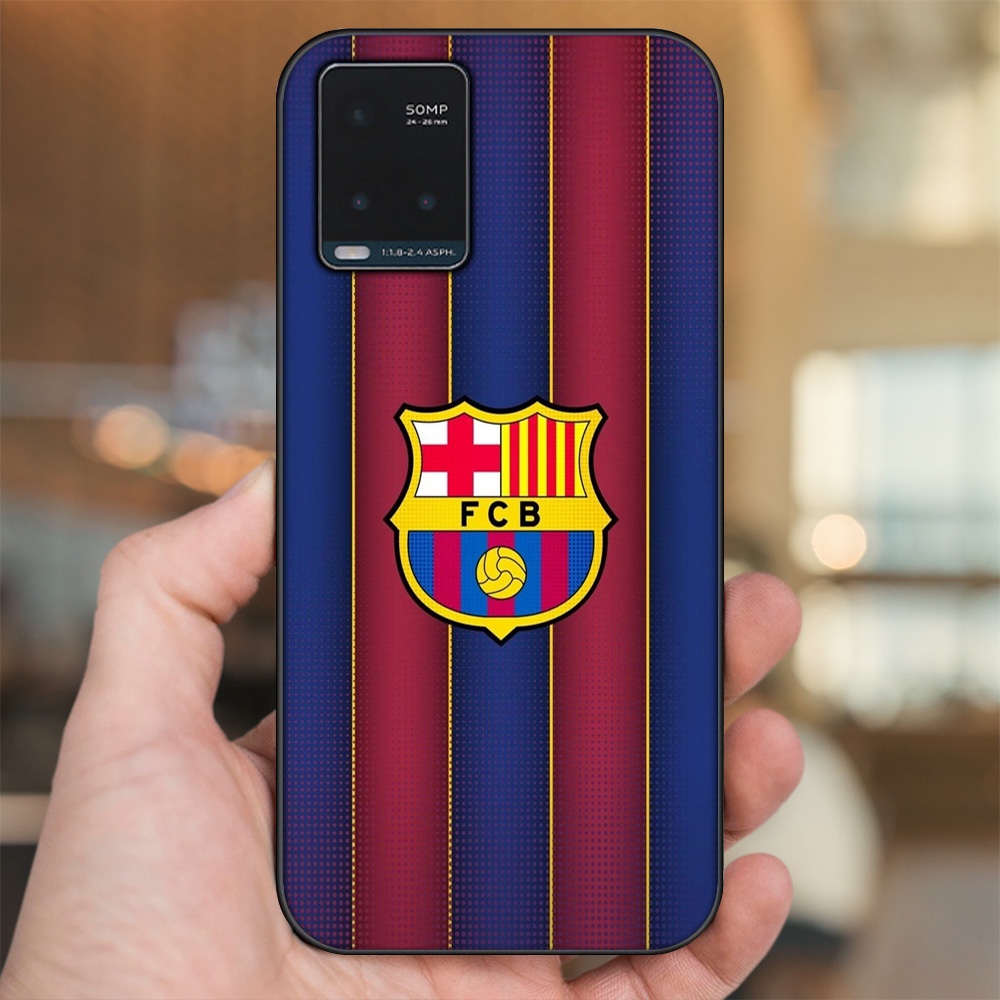 Ốp lưng Vivo Y21s, Y33s viền đen in hình Barcelona Barca