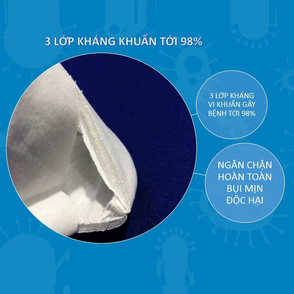 Combo 100 khẩu trang KT5 3 lớp kháng khuẩn | BigBuy360 - bigbuy360.vn