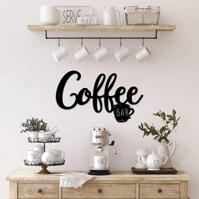 Bảng Hiệu Treo Tường Bằng Kim Loại In Chữ Trang Trí Quán Cà Phê/Bar