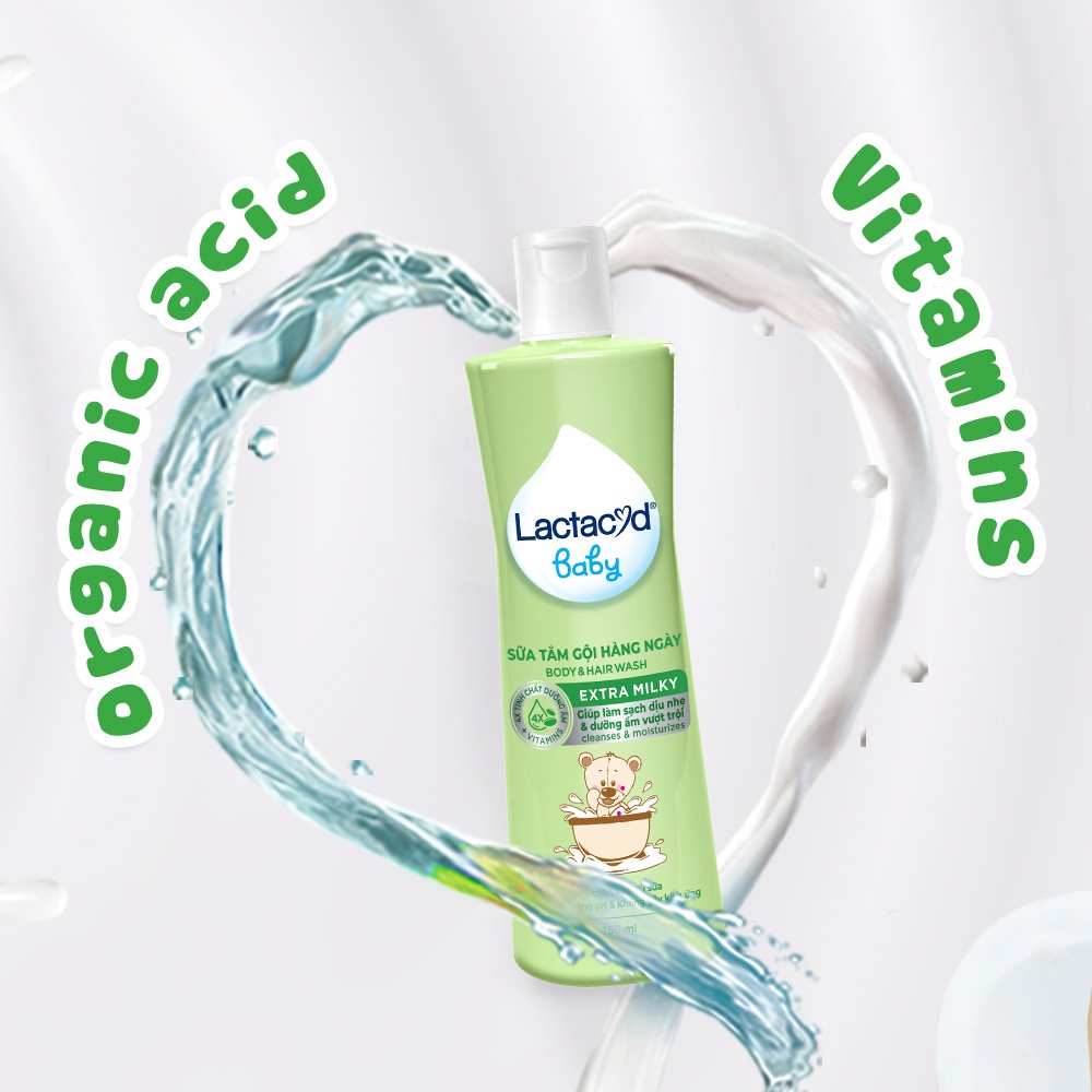 [Chính Hãng]  Sữa tắm gội hằng ngày cho bé Lactacyd baby extra mới