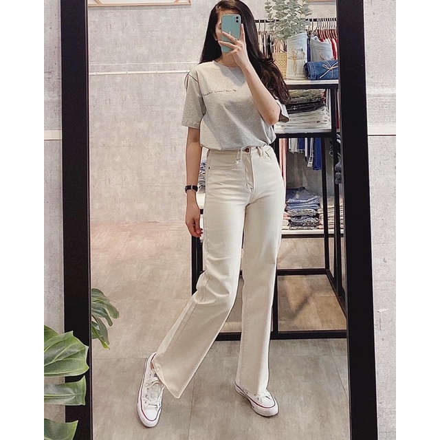 Quần culottes kem chỉ bò siêu đẹp