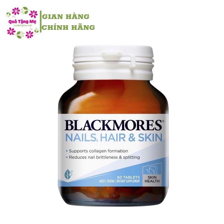Viên uống hỗ trợ đẹp da, móng, tóc BlackMores Nails, Hair & Skin 60 viên
