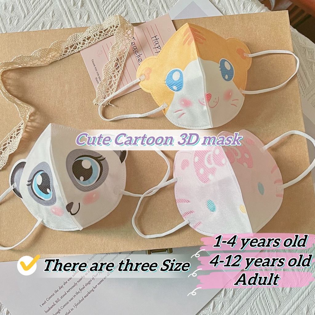 Cá Tuyết 10 Cái/gói Hello Kitty 3d Mặt Nạ Dành Cho Bé Gái Xinh Xắn Bảo Vệ Thoáng Khí Khẩu Trang Hoạt Hình Dễ Thương In Hình Khẩu Trang Trẻ Em Và Người Lớn 2 Kích Thước