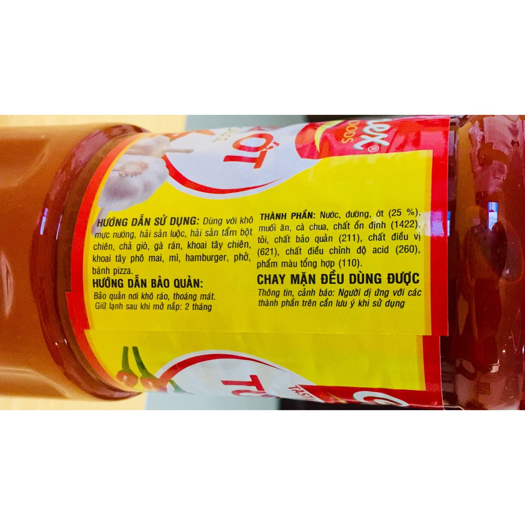 Tương ớt/Tương cà Cholimex chai