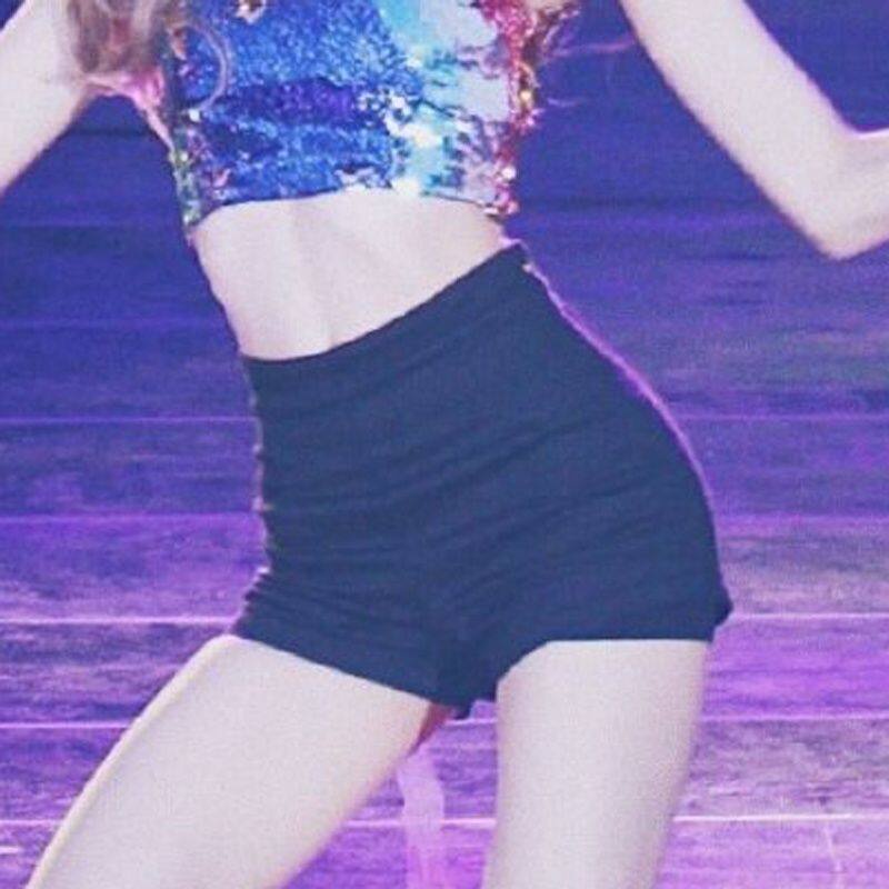 Quần Short Denim Đen Lưng Cao Dáng Chữ A Thời Trang Cho Nữ