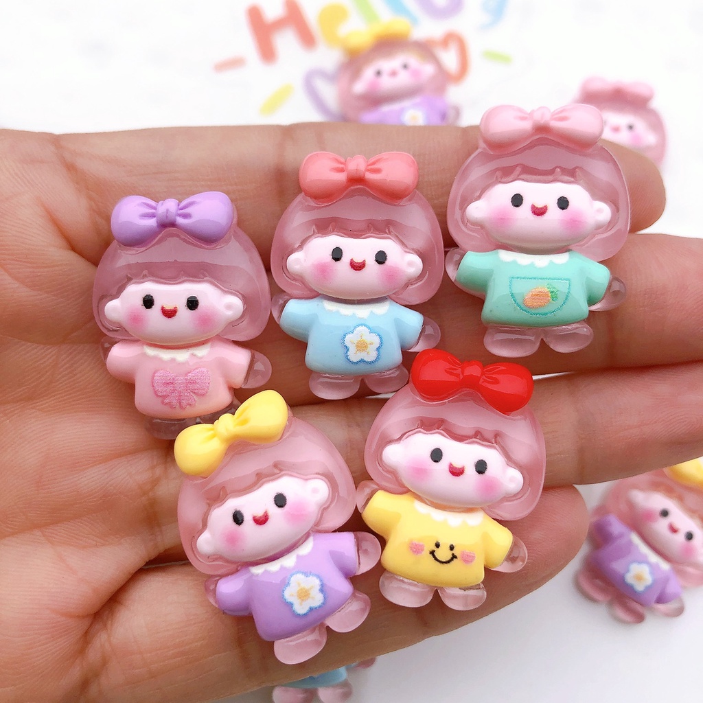 cô gái màu hồng Resin phụ kiện dép Crocs charm DIY khóa giày crocs jibbitz Nhựa trang sức Phụ kiện trang trí giày crocs nút trang trí điện thoại di động Nắp đậy / Khung ảnh / Cốc nước / Túi Nguyên liệu làm phụ kiện handmade sáng tạo
