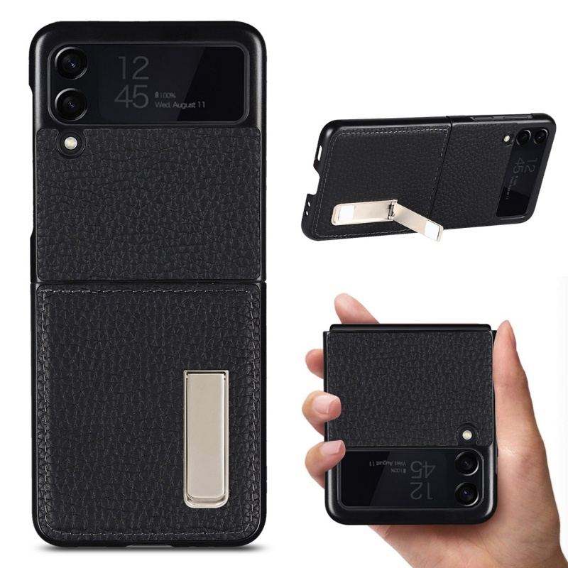Ốp điện thoại da gập thời trang chất lượng cao cho Samsung Galaxy Z Flip 3 Flip3