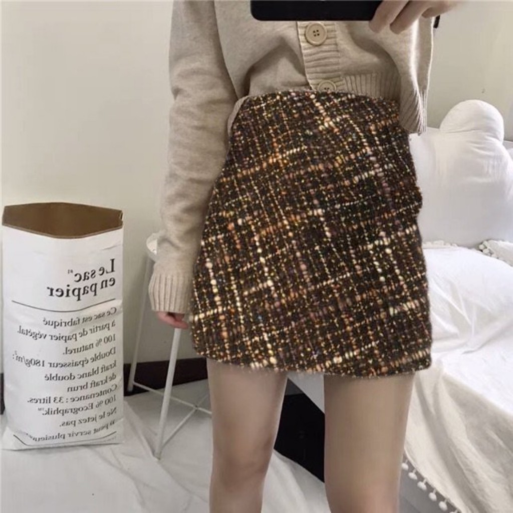Chân Váy Dạ Cao Cấp Chữ A Dáng Ôm