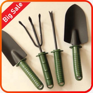 Bộ dụng cụ làm vườn 4 món - thép xanh