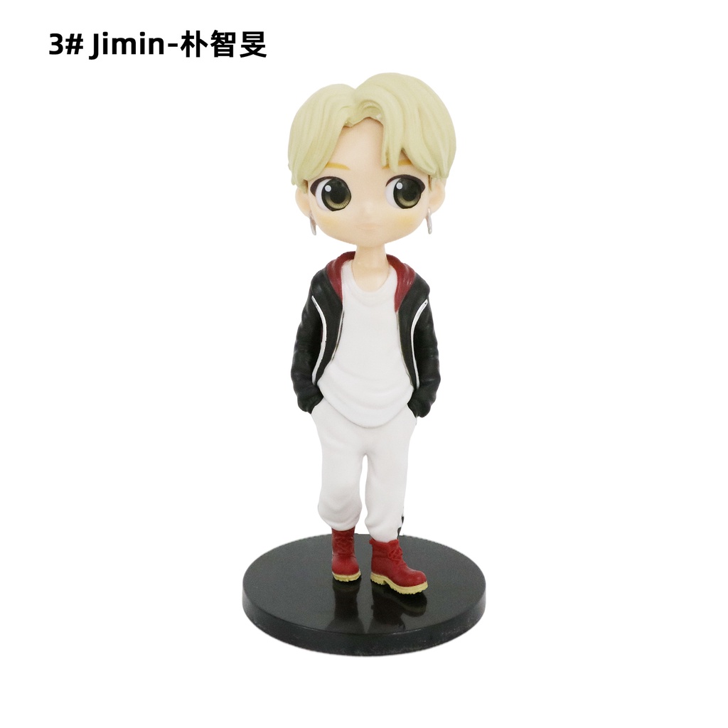 Mô hình thành viên nhóm nhạc BTS V JUNGKOOK JIMIN SUGA mini dùng trang trí bánh