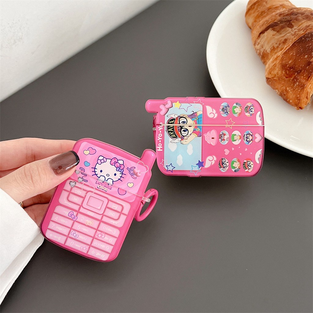 Vỏ Bảo Vệ Hộp Sạc Tai nghe không dây Airpods 1/2 3 Pro GSM Hình Điện Thoại Dễ Thương