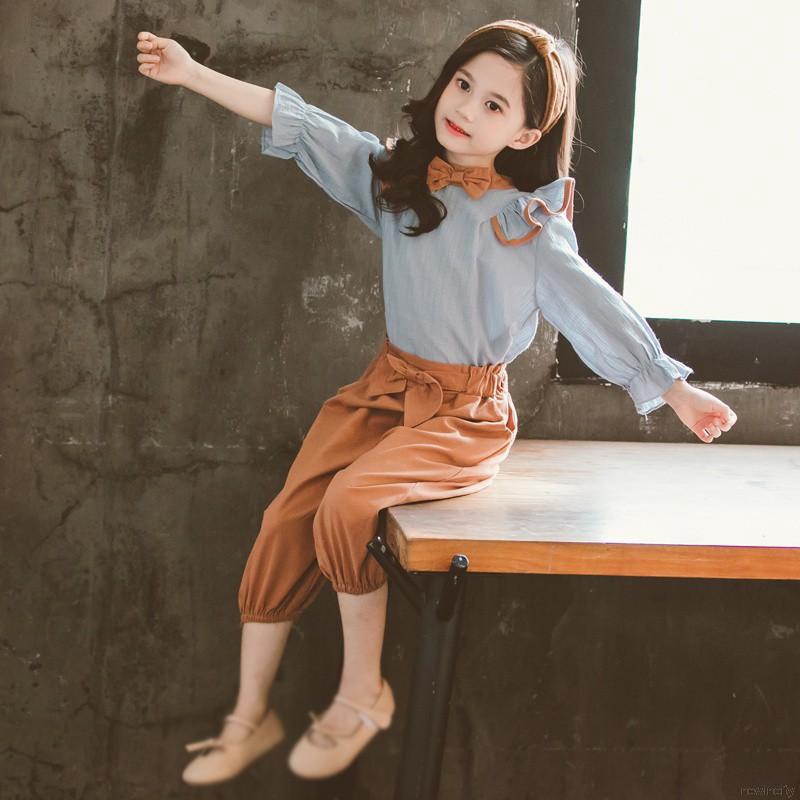 Set quần áo phong cách Hàn Quốc đáng yêu cho bé gái