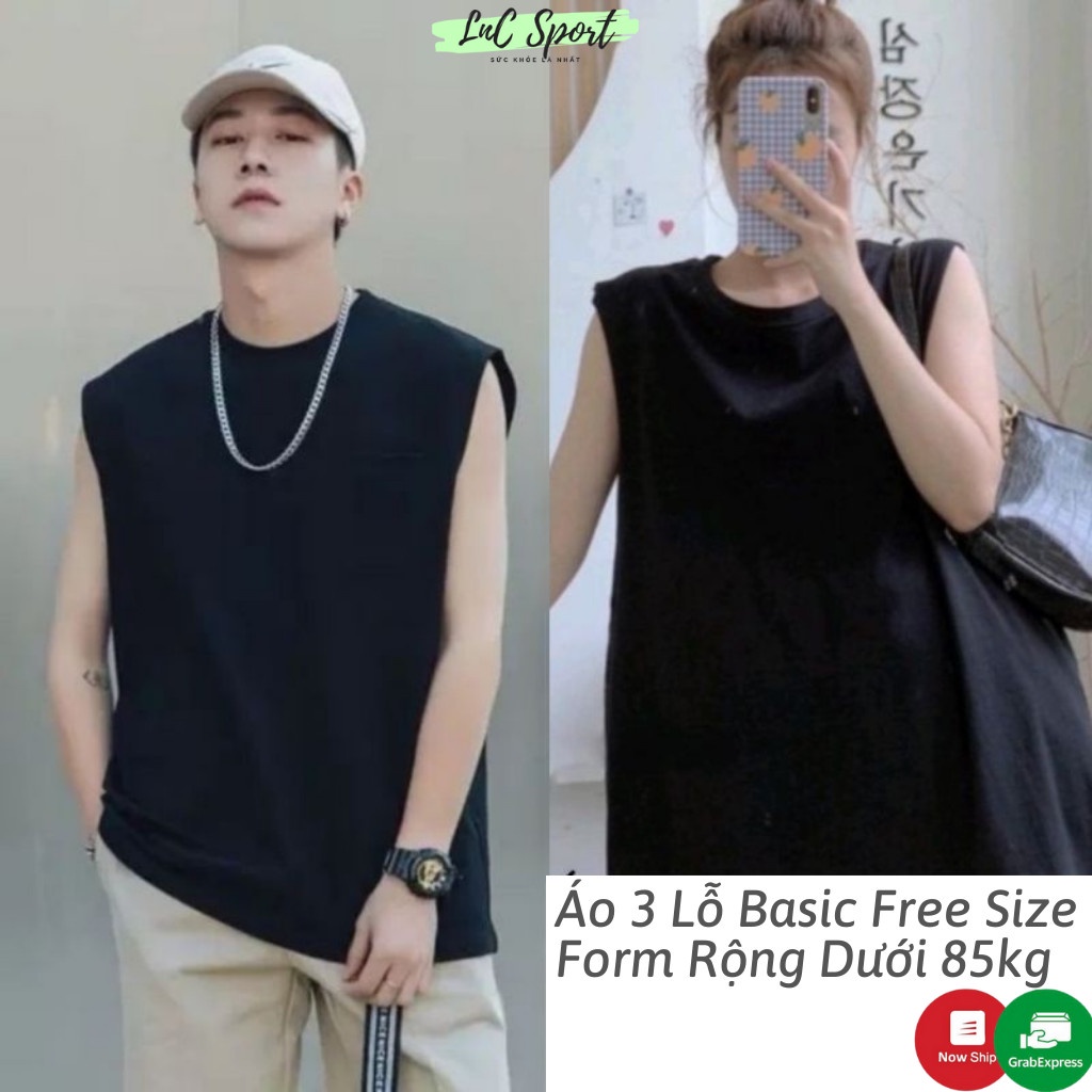 Áo Thun 3 Lỗ, Sát Nách Thời Trang Nam Nữ Form Rộng BigSize Unisex