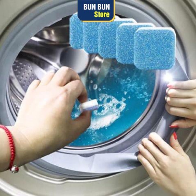 Viên vệ sinh lồng giặt - Diệt khuẩn và Đánh tan cặn bám thành máy giặt