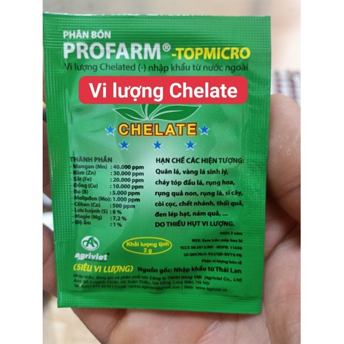 Combo 5 Gói Siêu Vi Lượng Chelate Profarm TopMicro 2 gram - Phân bón cây cảnh, hoa