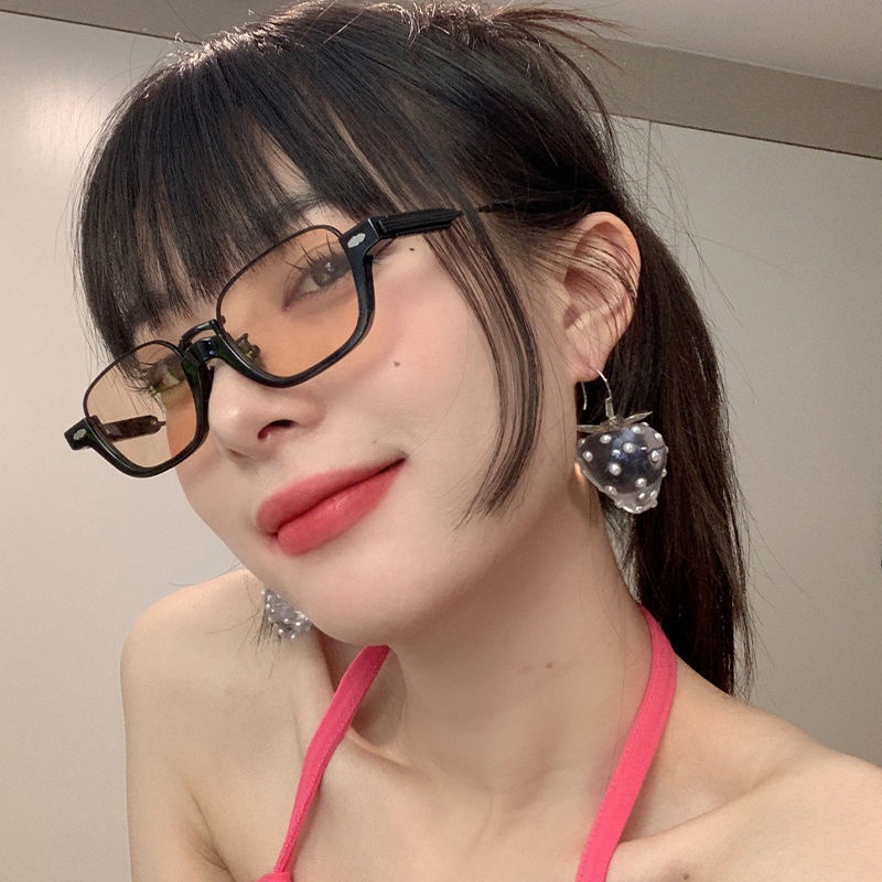 IMAODOU Kính mát  nửa gọng chống tia sáng xanh phong cách retro màu sắc thời trang cho nữ