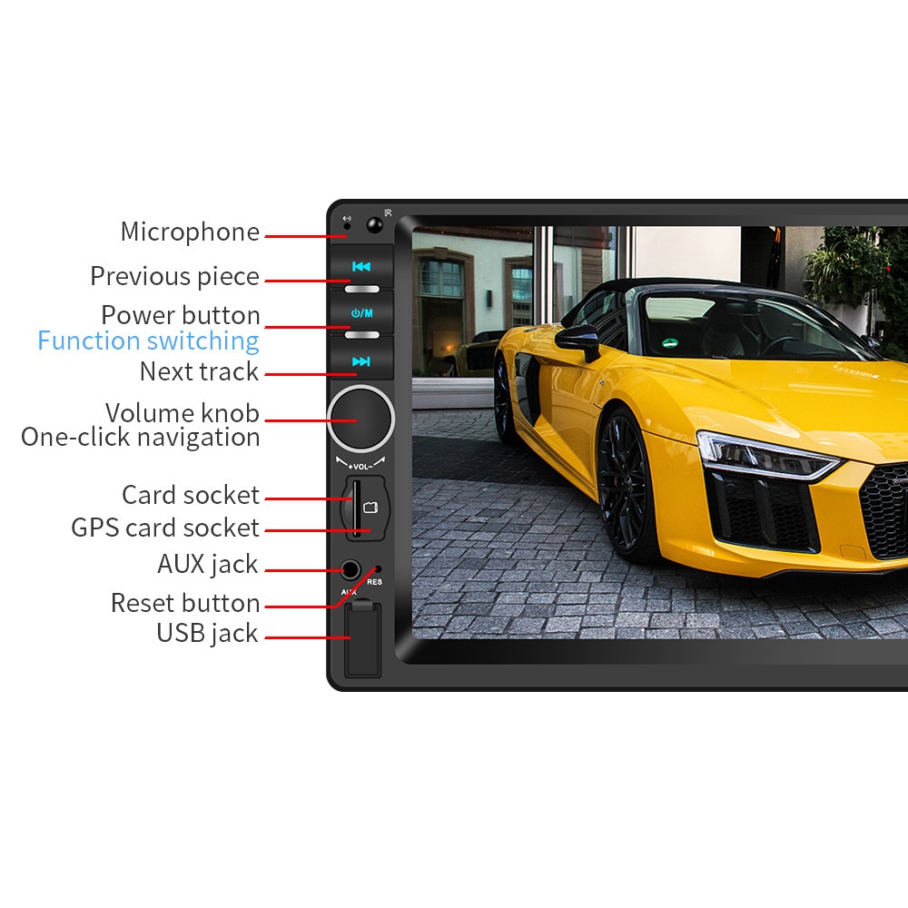 Máy nghe nhạc MP5 7010B /7012B/7018B 2Din HD 7" đa phương tiện cho xe hơi
 | BigBuy360 - bigbuy360.vn