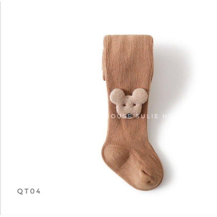 Quần tất len tăm gấu kute cho bé - QT04
