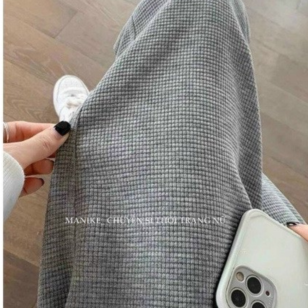 Quần Jogger Nữ Nỉ tổ Ong Cao Câp MANIKE ,Quần Bom Thể Thao Phong Cách Hàn Quôc