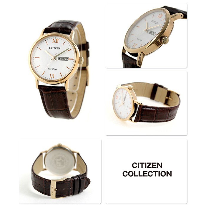 [Mã FARSBR243 giảm 15% đơn 249K] Đồng hồ Nam Citizen dây da Eco-Drive (Năng Lượng Ánh Sáng) kính Sapphire BM9012-02A