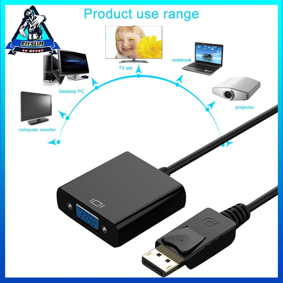 Cổng hiển thị DP Cáp chuyển đổi Nam sang VGA Nữ cho Máy tính xách tay PC [8/9]