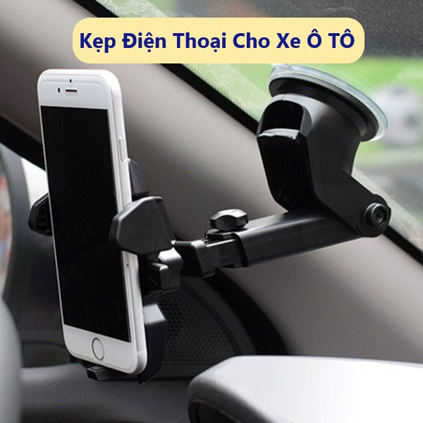 Giá Đỡ Điện Thoại Dành Cho Xe Ô Tô Xoay 360 Độ , Kẹp Ô Tô Hít Chân Chắc Chắn - TuHaiStore