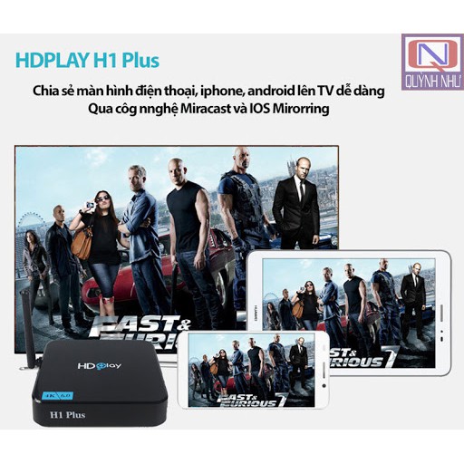 Android Tivi Box HDPlay H1PLUS, Android 7.1.2, Giao diện HDPlay, tìm kiếm giọng nói (thanh lý)