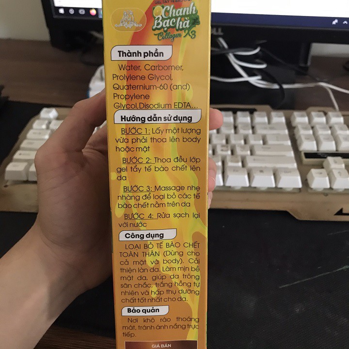 Gel tẩy tế bào chết chanh bạc hà collagen x3 200ml (Hàng xịn) | BigBuy360 - bigbuy360.vn