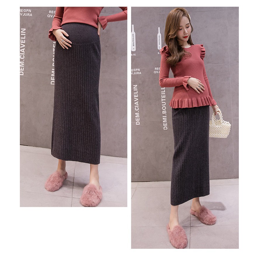 Chân Váy Bầu Len Xinh CVB56