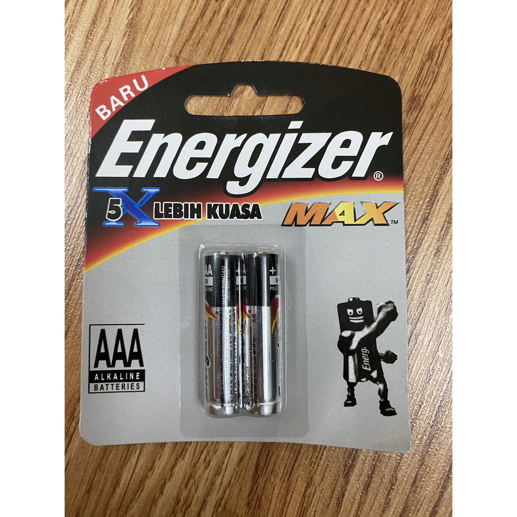 Vỉ 2 viên - pin AAA Energizer Dùng cho điều khiển Quạt, TV, Điều hòa...