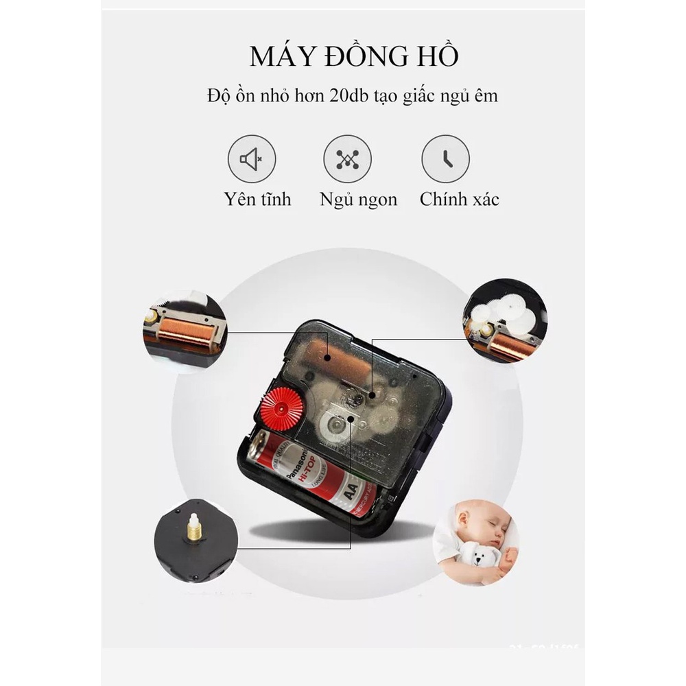 Đồng Hồ Treo Tường Trang Trí con chim công khổng tước Shouse S-DTN006 decor đẹp phòng khách kim trôi cao cấp nghệ thuật