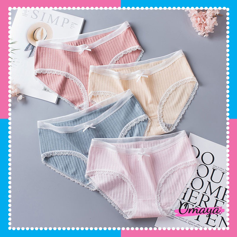Quần lót cotton kháng khuẩn, quần lót dễ thương OMAYA - QL14 | BigBuy360 - bigbuy360.vn