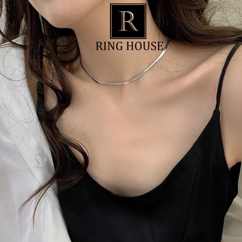 N16 Dây Chuyền Choker Nữ Titan Không Rỉ Gỉ Mảnh Phong Cách Retro Đơn Giản