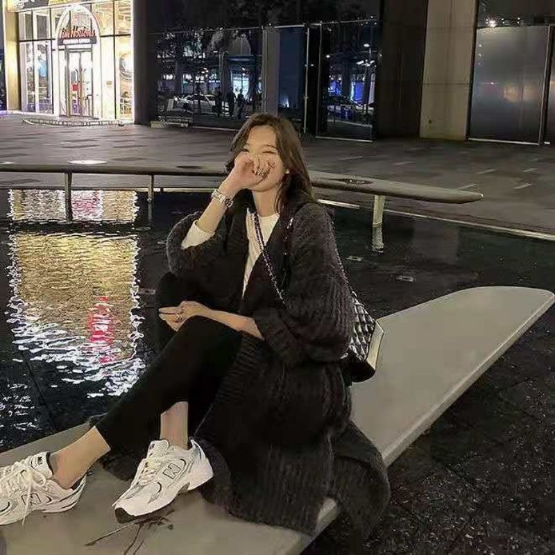 Áo khoác len cardigan , áo khoác len dáng dài phong cách hàn quốc siêu xinh hàng L1