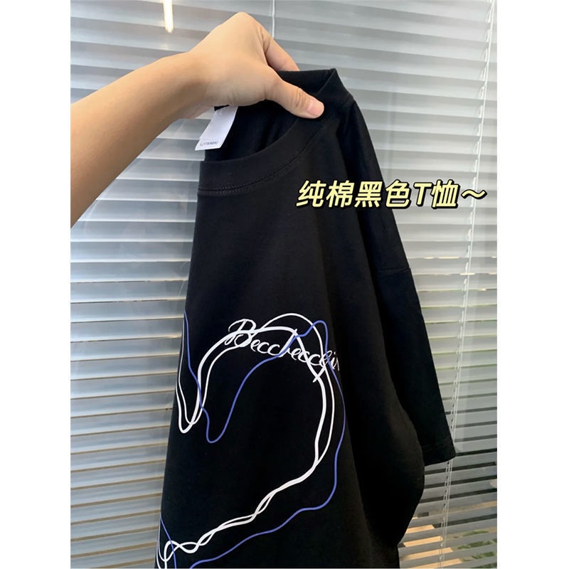 Áo Thun 100% Cotton Tay Ngắn Cổ Tròn Màu Xám Than Hoạt Tính Thời Trang Mùa Hè Hàng Mới 2022 Dành Cho Bạn Nữ