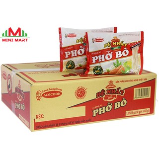THÙNG 30 GÓI PHỞ BÒ ĐỆ NHẤT 65G