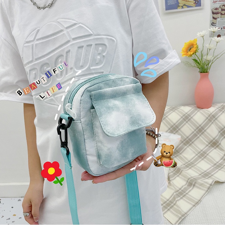 【Hàng giao ngay】Túi Xách Đeo Vai Vải Bạt Thời Trang Hàn Quốc Dành Cho Nữ