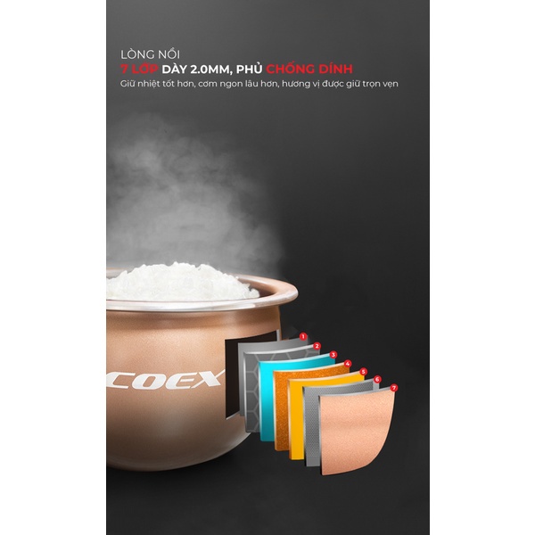 Nồi cơm điện cơ 2.8 Lít COEX CR-3416