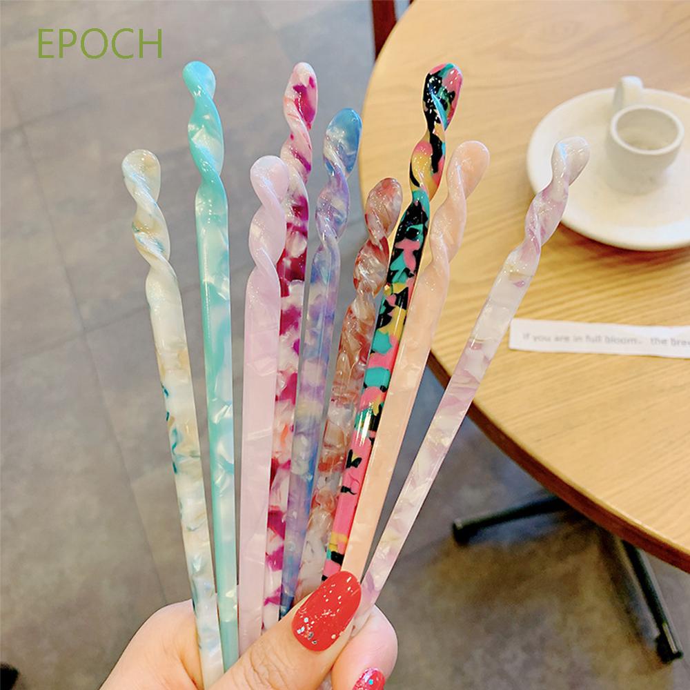 1 trâm cài tóc họa tiết đá cẩm thạch phong cách Hàn Quốc cho nữ