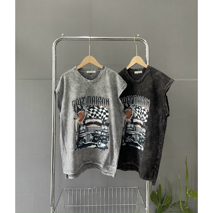 ÁO THUN COTTON WAT SÁT NÁCH IN HÌNH UNISEX FROM RỘNG