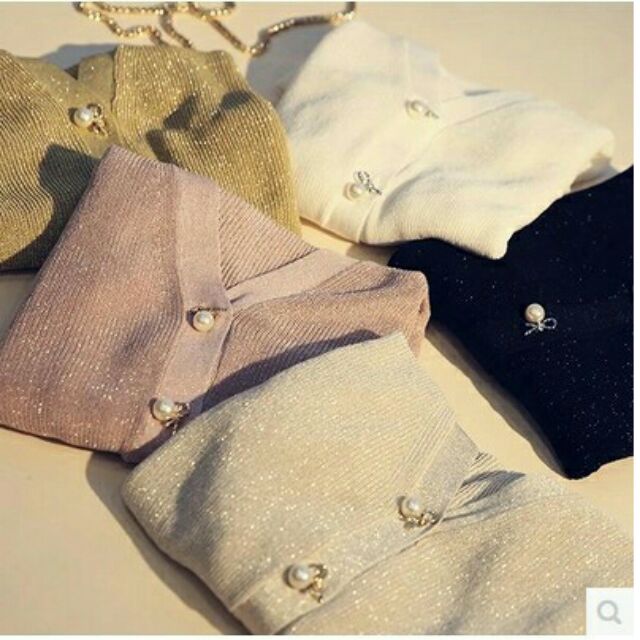 - Áo cardigan nhũ thời trang