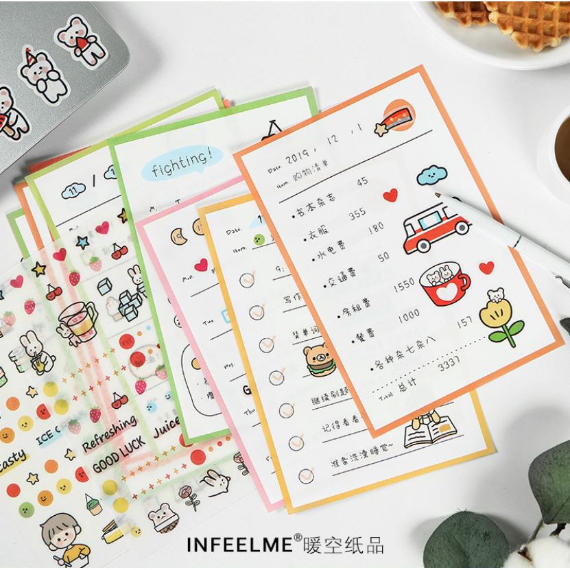 Bộ giấy ghi chú và sticker Infeel.Me Shining life | BNM086